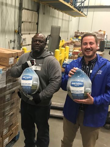 Cargill donating frozen turkeys.